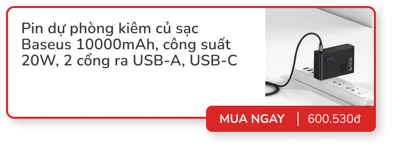 Top pin dự phòng kiêm củ sạc dùng tiện nghi: Nhiều mẫu từ Anker, Baseus, Remax... giảm đến vài chục %- Ảnh 8. Top pin dự phòng kiêm củ sạc dùng tiện nghi: Nhiều mẫu từ Anker, Baseus, Remax... giảm đến vài chục %- Ảnh 8.