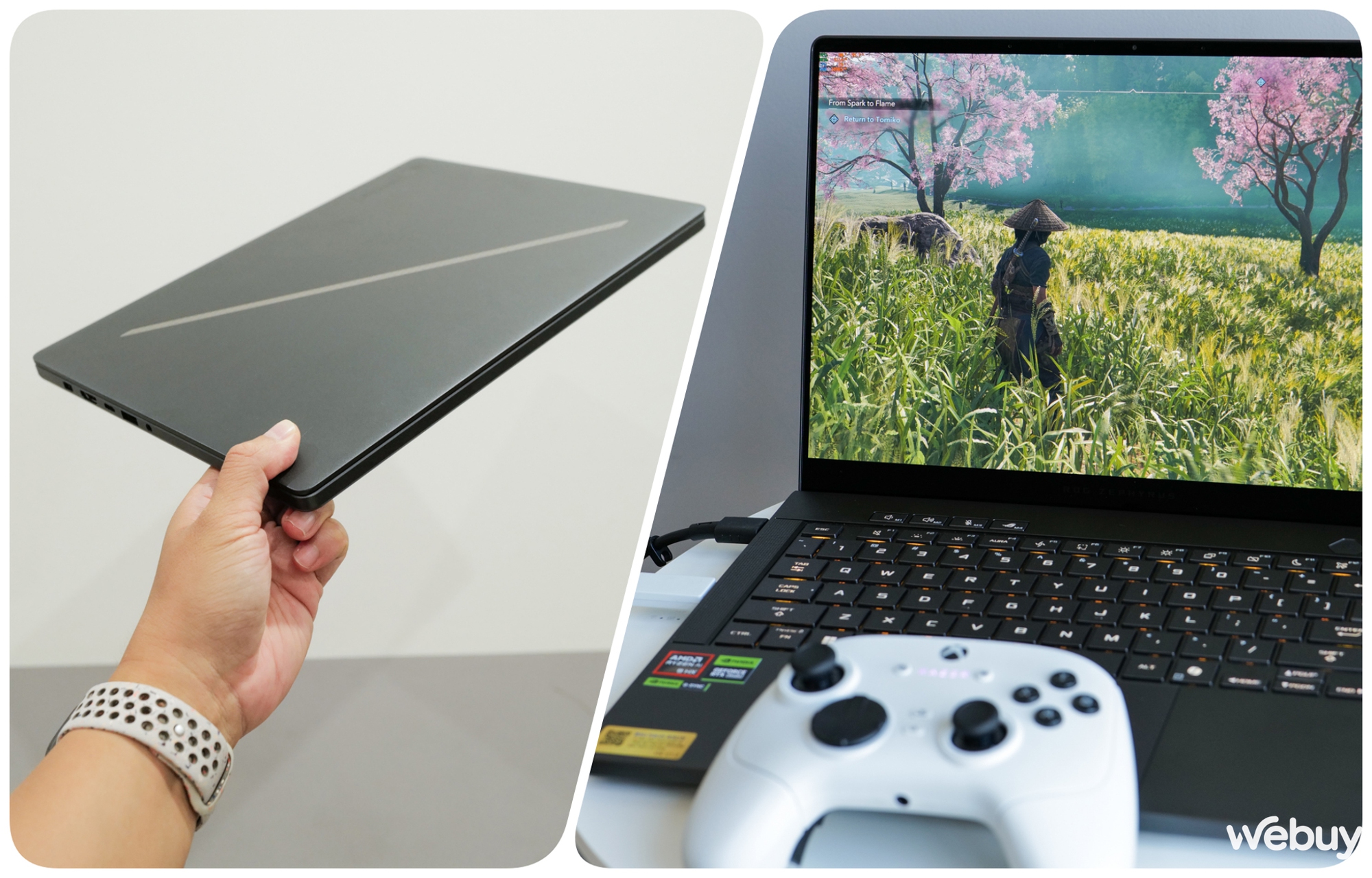 Đánh giá ROG Zephyrus G14 2025: Không ai nghĩ laptop gaming mỏng nhẹ như này lại “giấu hàng nặng” RTX 5080- Ảnh 2. Đánh giá ROG Zephyrus G14 2025: Không ai nghĩ laptop gaming mỏng nhẹ như này lại “giấu hàng nặng” RTX 5080- Ảnh 2.