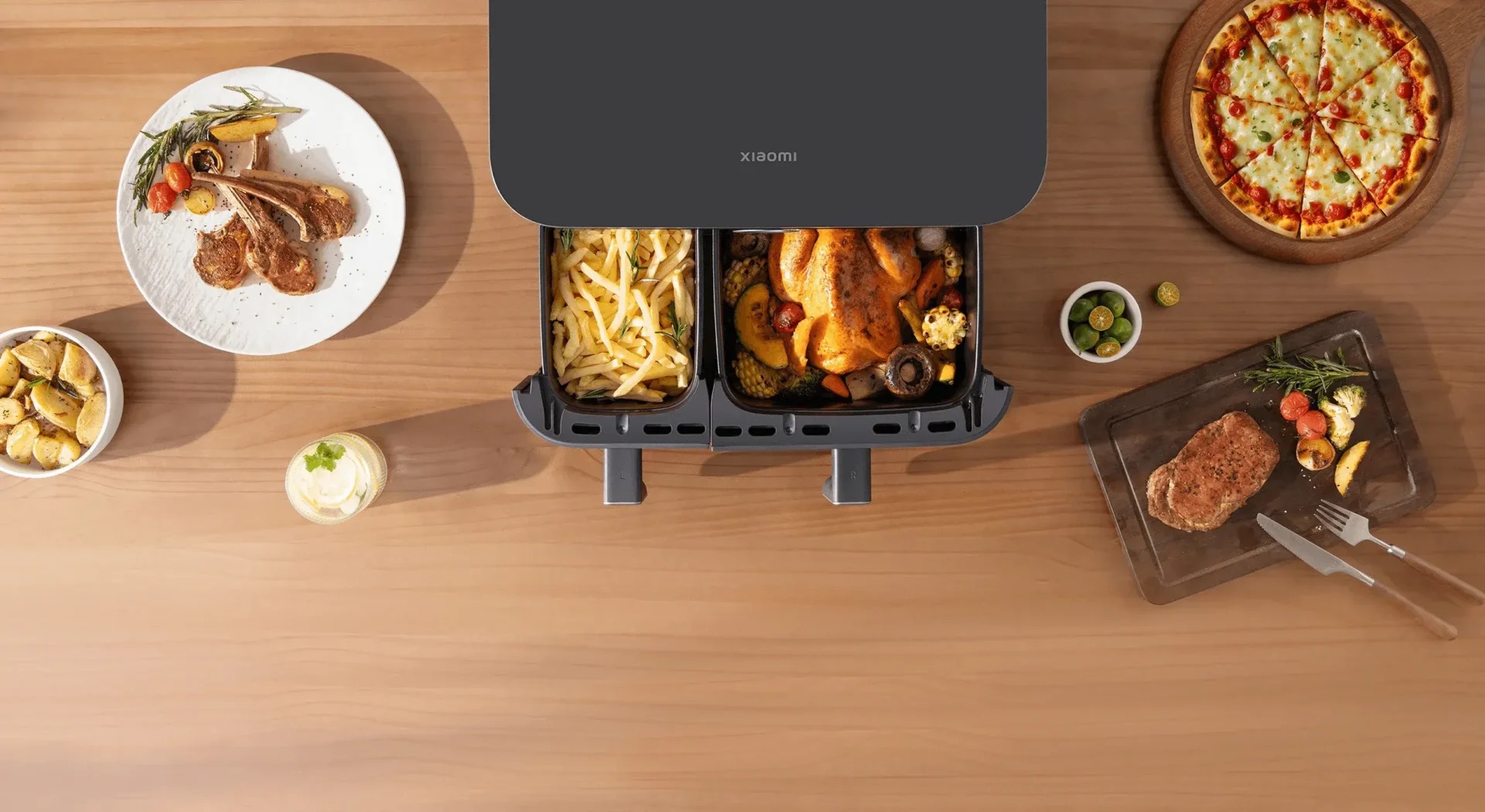 Xiaomi ra mắt nồi chiên không dầu hai ngăn: Chế biến cùng lúc hai món, sẽ bán ở thị trường quốc tế- Ảnh 2. Xiaomi ra mắt nồi chiên không dầu hai ngăn: Chế biến cùng lúc hai món, sẽ bán ở thị trường quốc tế- Ảnh 2.
