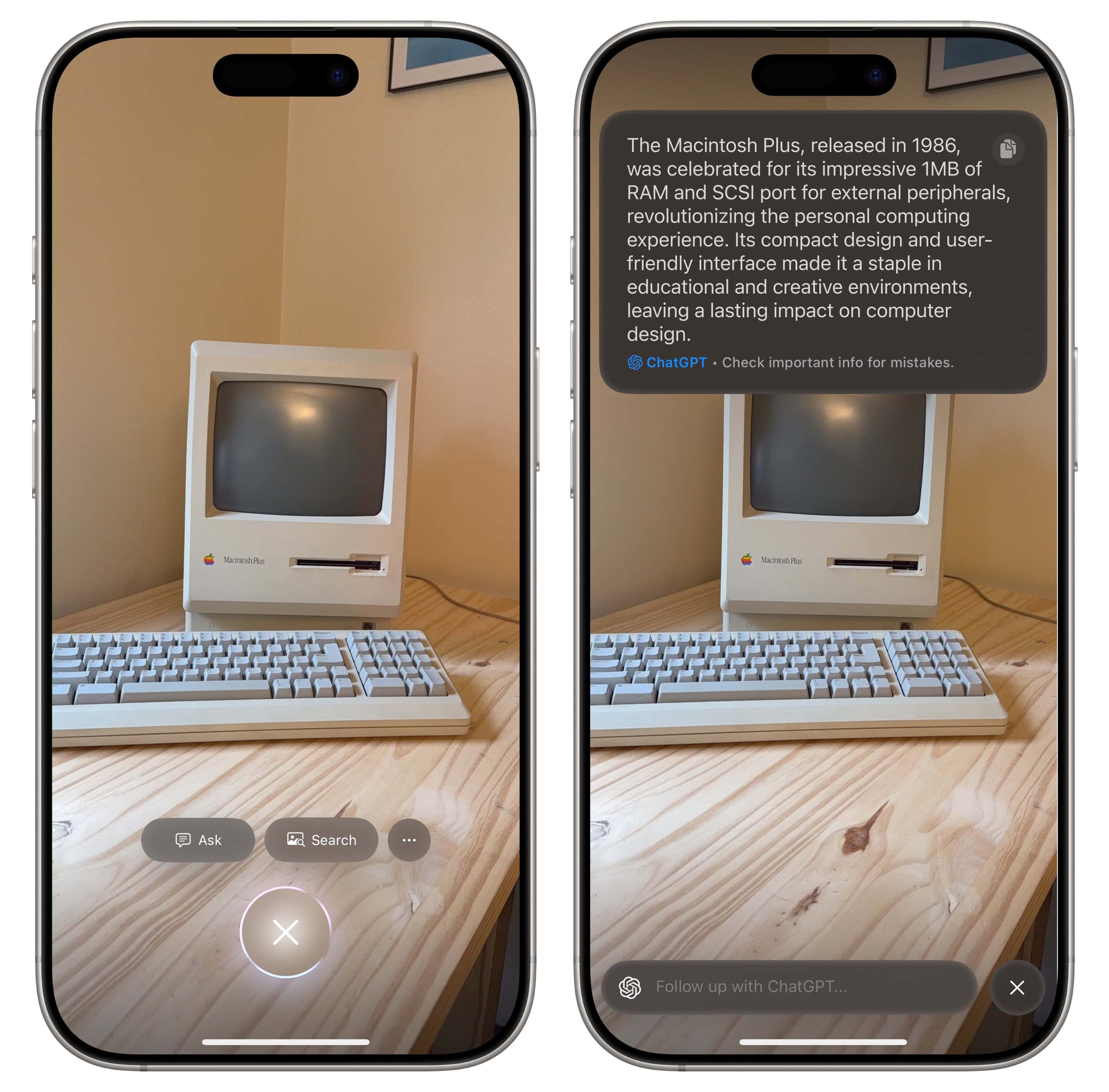 iOS 26: Người dùng giờ có thể tìm kiếm bất cứ thứ gì trên màn hình nhờ Visual Intelligence- Ảnh 1. iOS 26: Người dùng giờ có thể tìm kiếm bất cứ thứ gì trên màn hình nhờ Visual Intelligence- Ảnh 1.