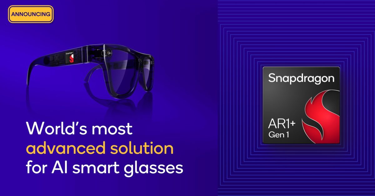 Qualcomm giới thiệu chip Snapdragon AR1+ Gen 1 cho kính thông minh- Ảnh 1. Qualcomm giới thiệu chip Snapdragon AR1+ Gen 1 cho kính thông minh- Ảnh 1.