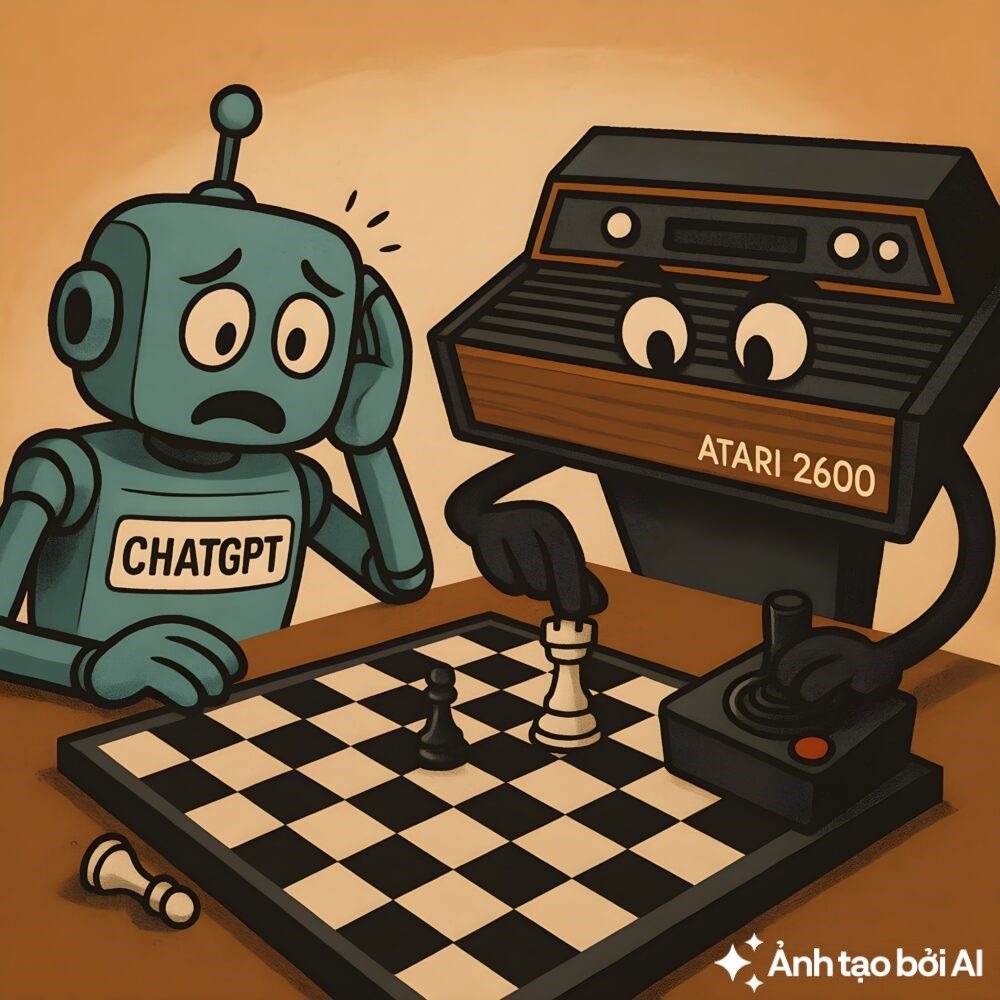 Chuyện khôi hài: ChatGPT đánh cờ vua thua một cỗ máy chơi game của thập niên 70- Ảnh 2. Chuyện khôi hài: ChatGPT đánh cờ vua thua một cỗ máy chơi game của thập niên 70- Ảnh 2.