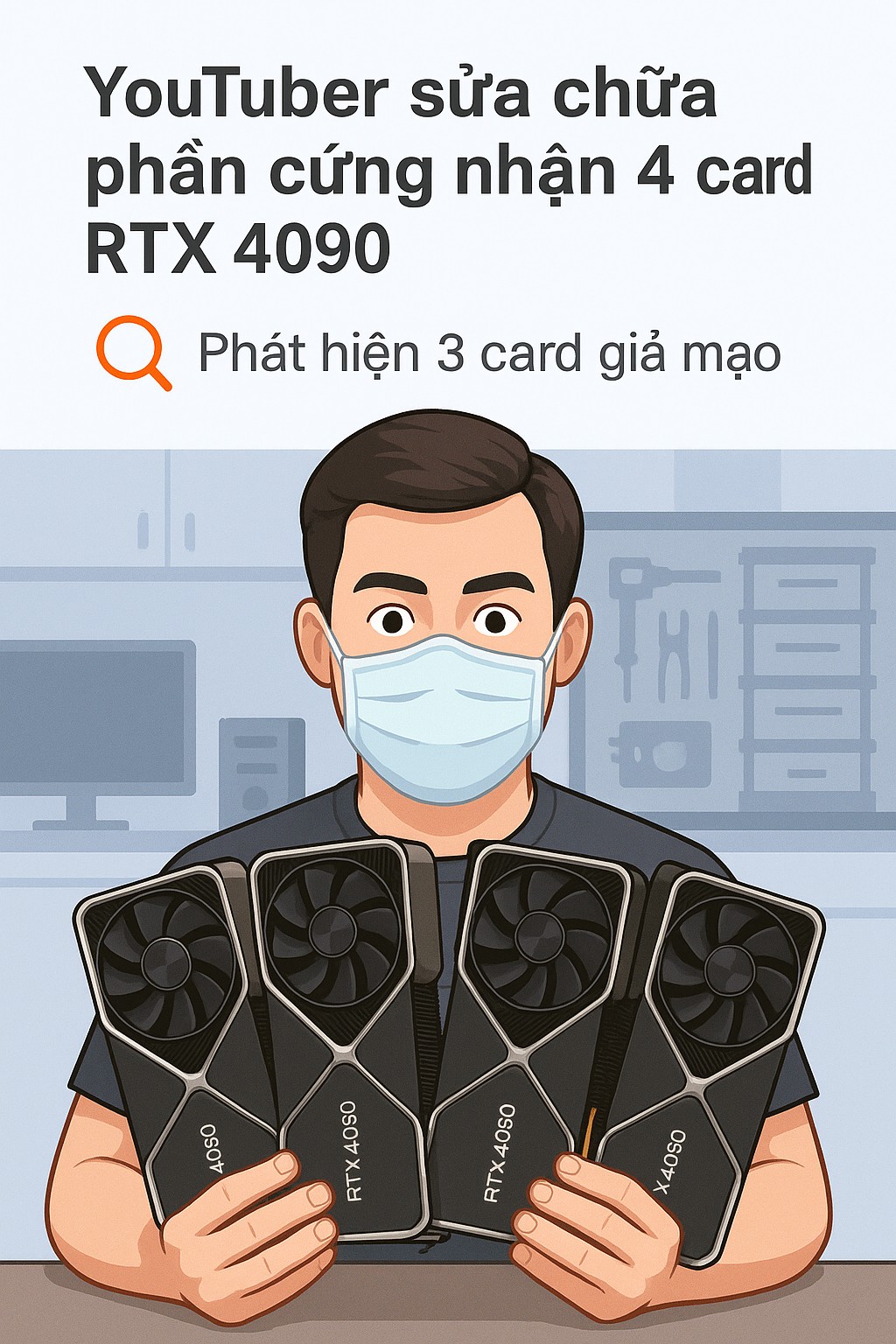 Gửi 4 chiếc RTX 4090 đi sửa, người đàn ông 'tá hỏa' khi biết tới 3 chiếc là hàng giả- Ảnh 1. Gửi 4 chiếc RTX 4090 đi sửa, người đàn ông 'tá hỏa' khi biết tới 3 chiếc là hàng giả- Ảnh 1.
