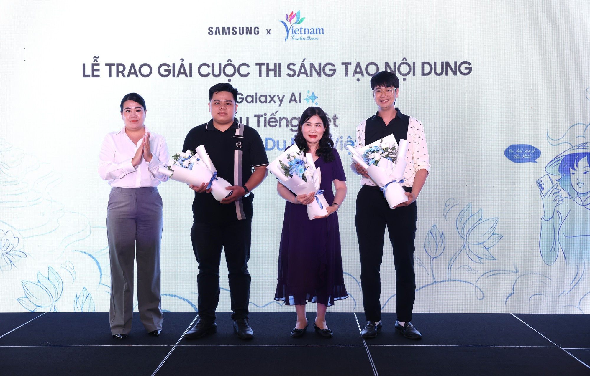 Samsung cùng Cục Du lịch Quốc gia Việt Nam vinh danh những người đoạt giải cuộc thi “Galaxy AI Hiểu Tiếng Việt, Tôn vinh Du lịch Việt”- Ảnh 1. Samsung cùng Cục Du lịch Quốc gia Việt Nam vinh danh những người đoạt giải cuộc thi “Galaxy AI Hiểu Tiếng Việt, Tôn vinh Du lịch Việt”- Ảnh 1.