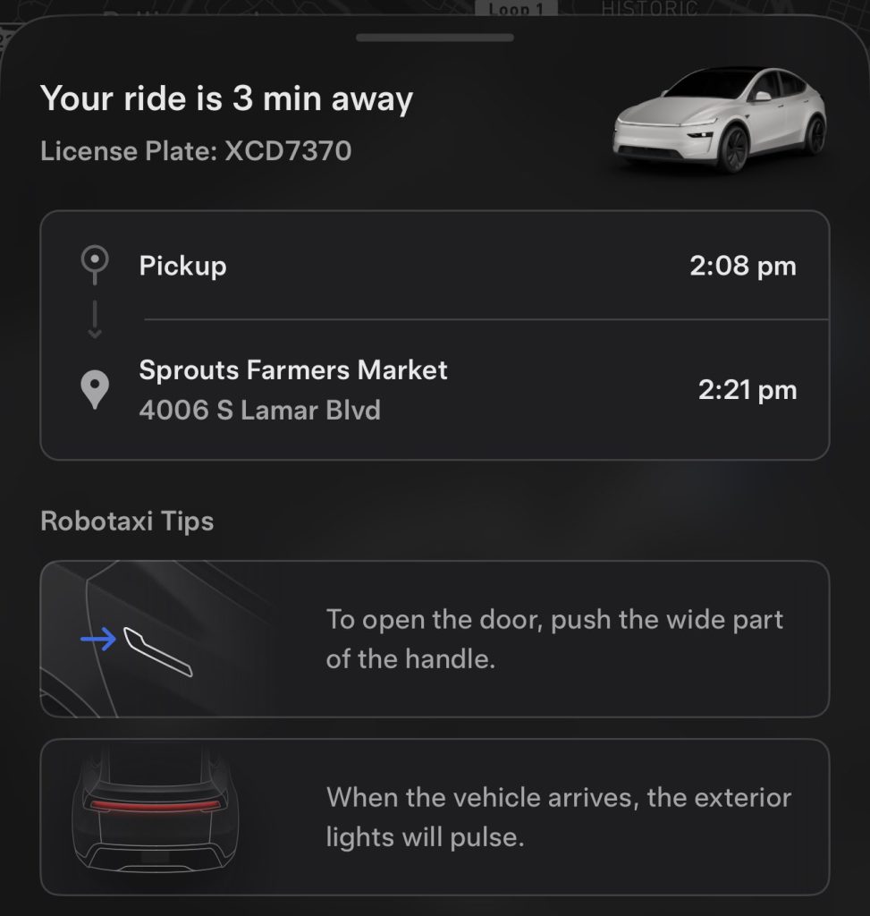 Những chi tiết thú vị trong ứng dụng gọi taxi tự lái của Elon Musk- Ảnh 4. Những chi tiết thú vị trong ứng dụng gọi taxi tự lái của Elon Musk- Ảnh 4.