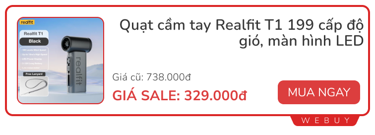 5 mẫu quạt mini cần sắm ngay dịp nóng này: Nhiều review khen, nhỏ gọn, giá rẻ- Ảnh 8.