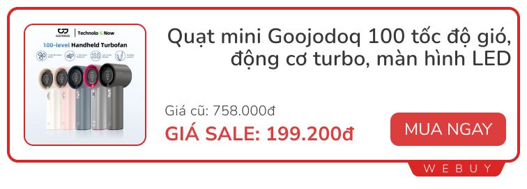 5 mẫu quạt mini cần sắm ngay dịp nóng này: Nhiều review khen, nhỏ gọn, giá rẻ- Ảnh 2.