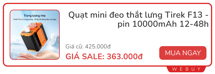5 mẫu quạt mini cần sắm ngay dịp nóng này: Nhiều review khen, nhỏ gọn, giá rẻ- Ảnh 10.