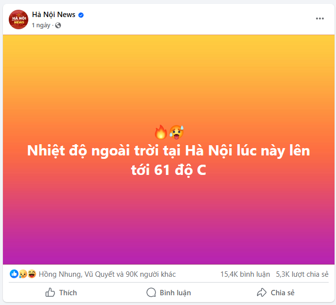 Thực hư thông tin Hà Nội nóng 61 độ C: Tại sao bản tin thời tiết dự báo nhiệt độ cao nhất là 40 độ C, mà cầm nhiệt kế ra đường lại đo được tận 61 độ?- Ảnh 2. Thực hư thông tin Hà Nội nóng 61 độ C: Tại sao bản tin thời tiết dự báo nhiệt độ cao nhất là 40 độ C, mà cầm nhiệt kế ra đường lại đo được tận 61 độ?- Ảnh 2.