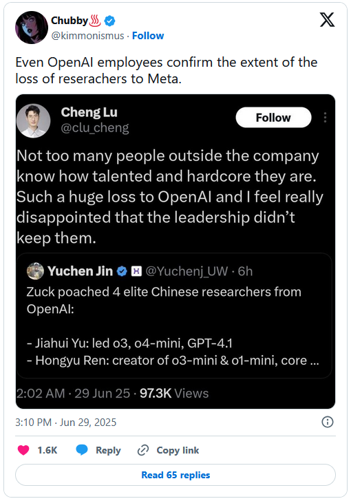 Hoảng loạn vì liên tục bị Meta "săn đầu người", OpenAI tạm ngừng hoạt động một tuần- Ảnh 1.