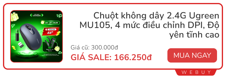 14 Deal 6/6 đủ đồ xịn từ phụ kiện đến gia dụng thông minh: Máy hút bụi PerySmith, màn hình Xiaomi, tai nghe Ugreen, cân điện tử Lenovo...- Ảnh 4.