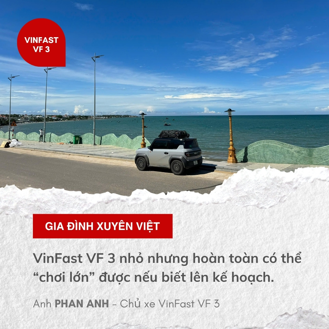 Gia đình 4 người xuyên Việt bằng VinFast VF 3: 'Tiết kiệm 20 triệu đồng so với xe xăng, muốn xuyên ĐNÁ'- Ảnh 2.