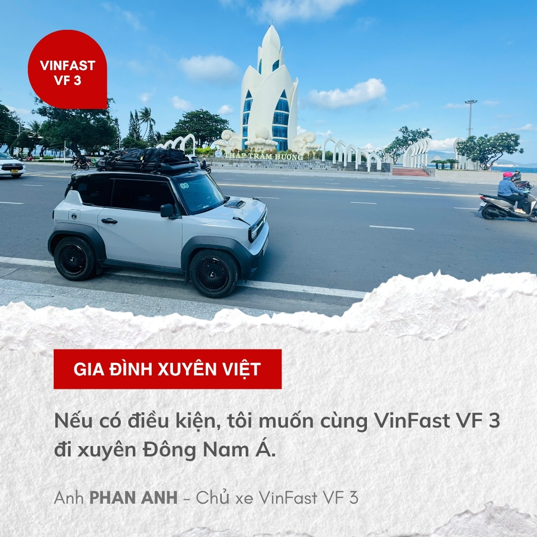 Gia đình 4 người xuyên Việt bằng VinFast VF 3: 'Tiết kiệm 20 triệu đồng so với xe xăng, muốn xuyên ĐNÁ'- Ảnh 5.