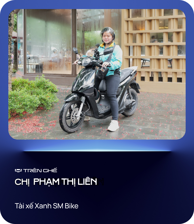 Nữ tài xế Xanh SM Bike: ‘22,5 triệu/tháng, 10 tiếng/ngày, chuyển sang xe điện thấy khỏe hơn vì…’- Ảnh 1.