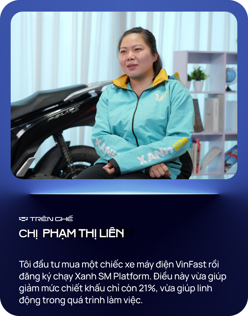 Nữ tài xế Xanh SM Bike: ‘22,5 triệu/tháng, 10 tiếng/ngày, chuyển sang xe điện thấy khỏe hơn vì…’- Ảnh 3.