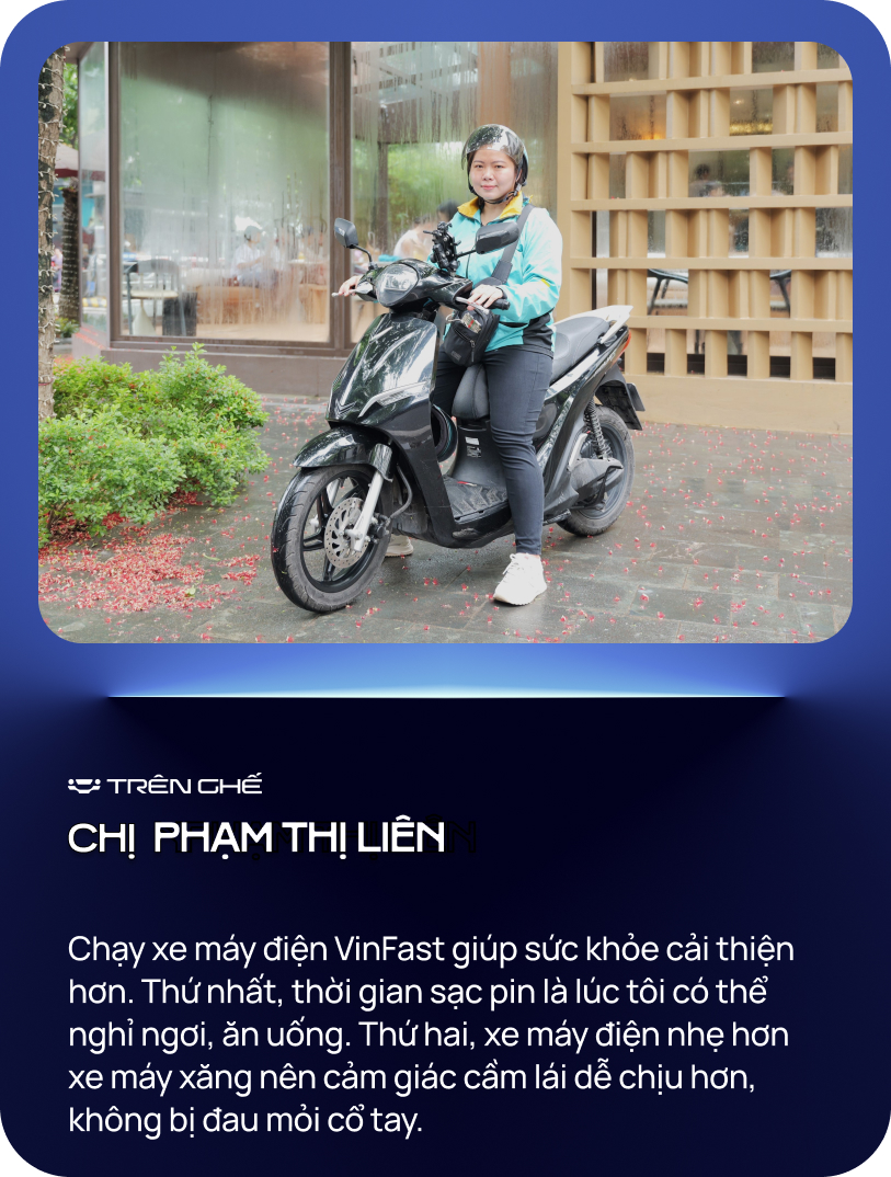 Nữ tài xế Xanh SM Bike: ‘22,5 triệu/tháng, 10 tiếng/ngày, chuyển sang xe điện thấy khỏe hơn vì…’- Ảnh 4.
