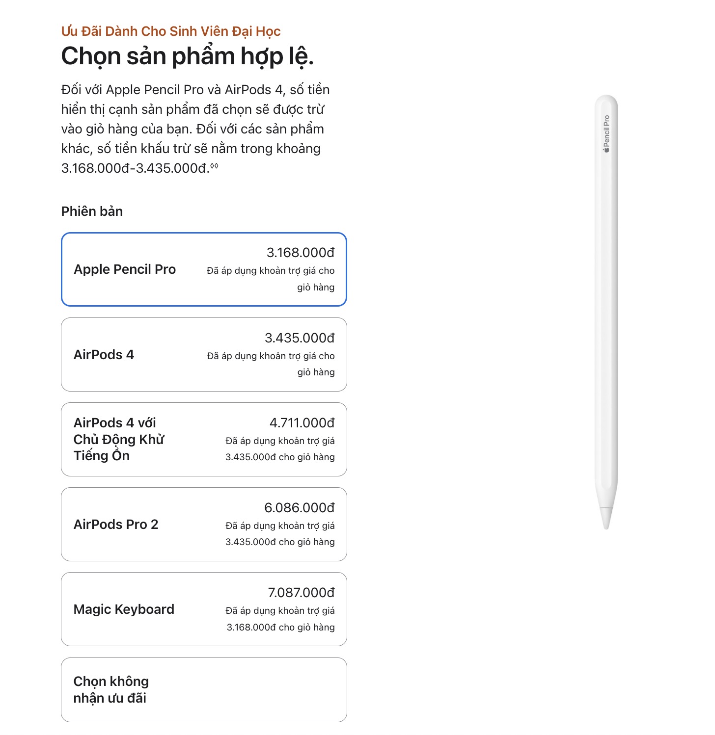 Apple tung chương trình mua MacBook, iPad giá rẻ còn được tặng AirPods 4 ANC, Apple Pencil Pro miễn phí- Ảnh 4. Apple tung chương trình mua MacBook, iPad giá rẻ còn được tặng AirPods 4 ANC, Apple Pencil Pro miễn phí- Ảnh 4.