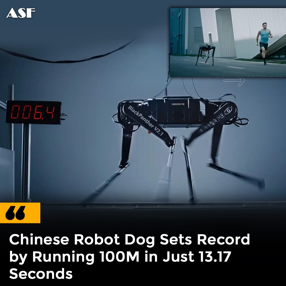 Chó robot của Trung Quốc chạy 100m chỉ mất 13 giây, vượt xa Boston Dynamics và thách thức kỷ lục thế giới!- Ảnh 1. Chó robot của Trung Quốc chạy 100m chỉ mất 13 giây, vượt xa Boston Dynamics và thách thức kỷ lục thế giới!- Ảnh 1.