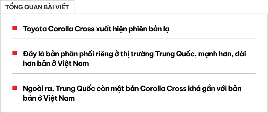 Xuất hiện Toyota Corolla Cross dáng lạ: Trông như thể xe điện, dài hơn, mạnh hơn bản bán ở Việt Nam- Ảnh 1.