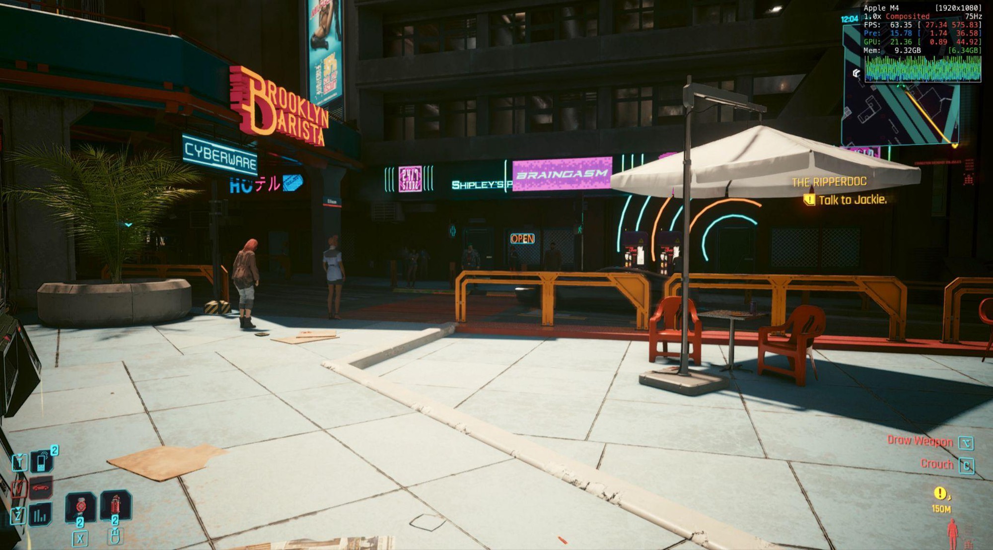 Không đùa đâu: MacBook Pro chơi Cyberpunk 2077 cả trăm FPS, còn hai mẫu Mac "quốc dân" cũng chạy vèo vèo- Ảnh 5. Không đùa đâu: MacBook Pro chơi Cyberpunk 2077 cả trăm FPS, còn hai mẫu Mac "quốc dân" cũng chạy vèo vèo- Ảnh 5.