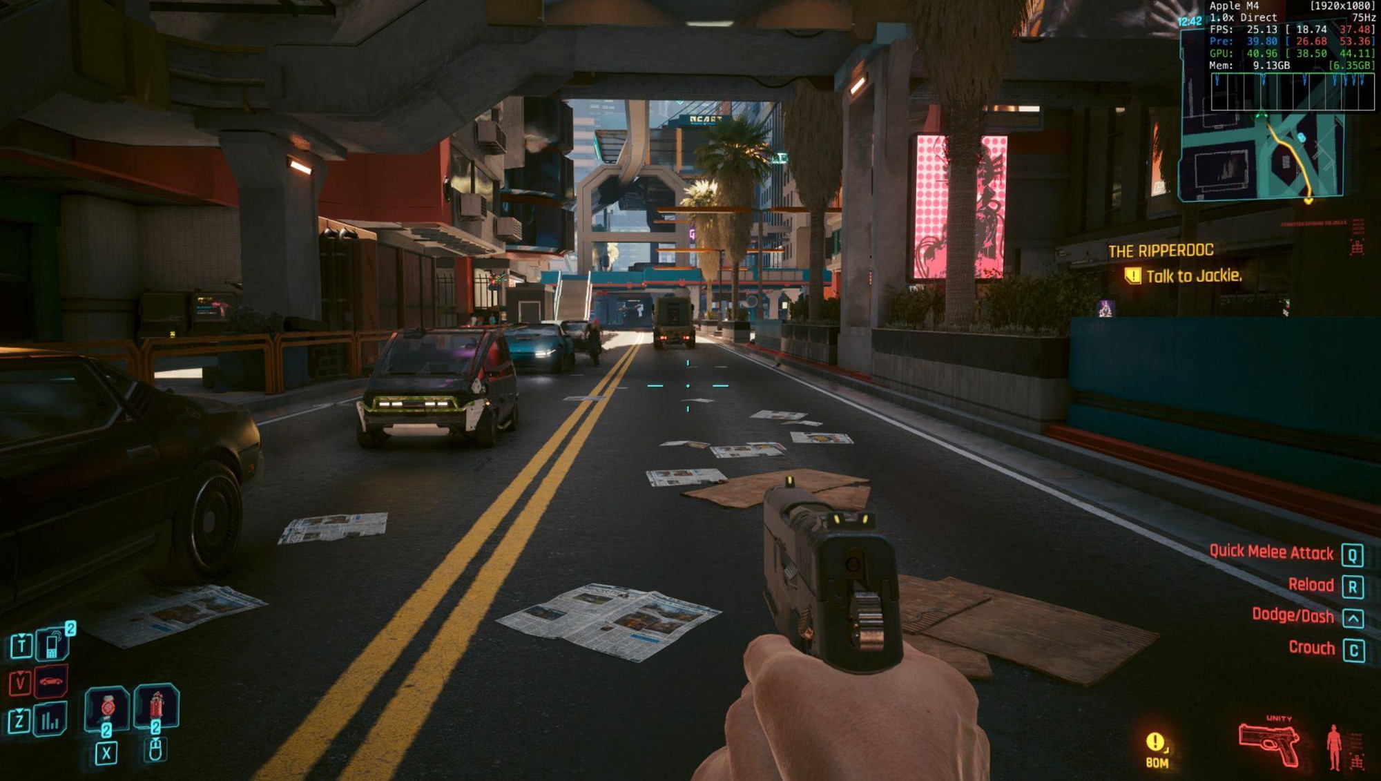 Không đùa đâu: MacBook Pro chơi Cyberpunk 2077 cả trăm FPS, còn hai mẫu Mac "quốc dân" cũng chạy vèo vèo- Ảnh 7. Không đùa đâu: MacBook Pro chơi Cyberpunk 2077 cả trăm FPS, còn hai mẫu Mac "quốc dân" cũng chạy vèo vèo- Ảnh 7.