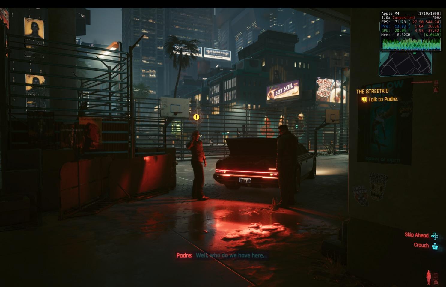 Không đùa đâu: MacBook Pro chơi Cyberpunk 2077 cả trăm FPS, còn hai mẫu Mac "quốc dân" cũng chạy vèo vèo- Ảnh 13. Không đùa đâu: MacBook Pro chơi Cyberpunk 2077 cả trăm FPS, còn hai mẫu Mac "quốc dân" cũng chạy vèo vèo- Ảnh 13.