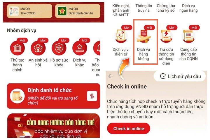 Tính năng trên VNeID hành khách đi máy bay nên biết sớm- Ảnh 1. Tính năng trên VNeID hành khách đi máy bay nên biết sớm- Ảnh 1.