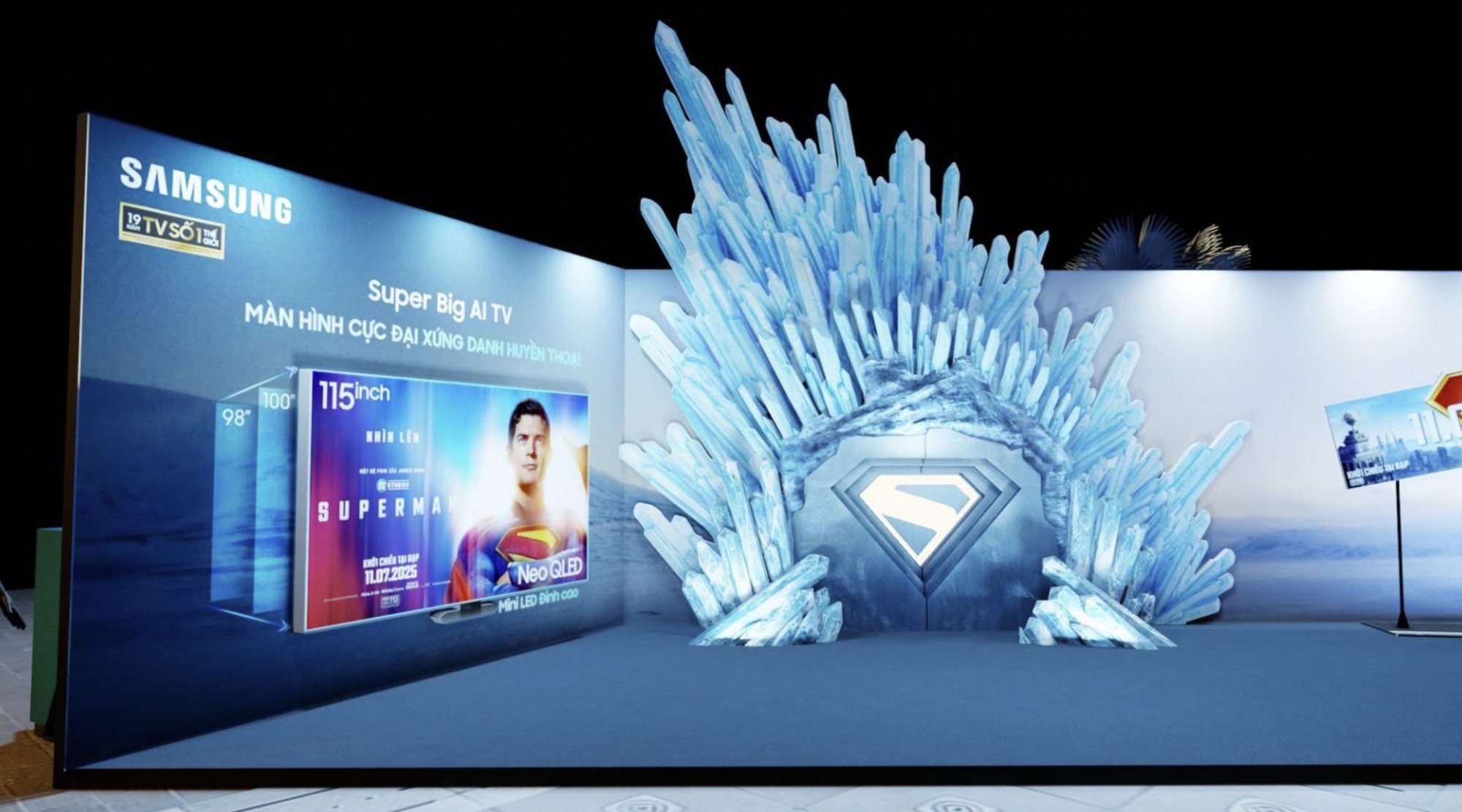Samsung kết hợp DC quảng bá Superman qua TV 115 inch: Fan Việt đến check-in là có cơ hội rinh loa khung tranh, TV 98 inch giá 75 triệu về nhà- Ảnh 1. Samsung kết hợp DC quảng bá Superman qua TV 115 inch: Fan Việt đến check-in là có cơ hội rinh loa khung tranh, TV 98 inch giá 75 triệu về nhà- Ảnh 1.
