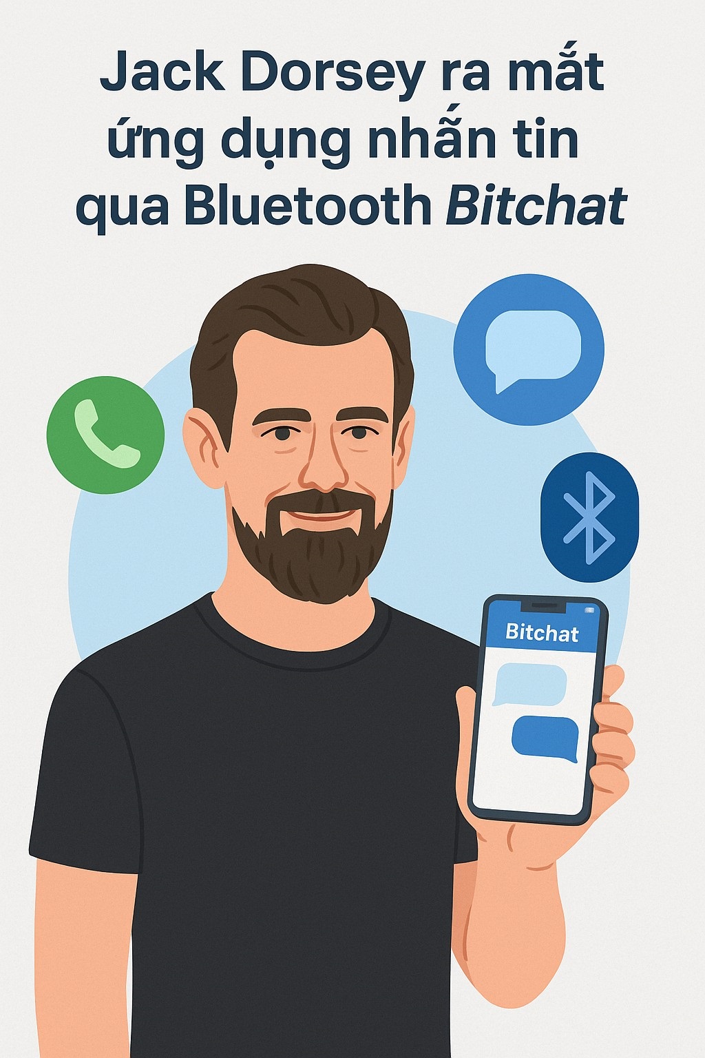 Đồng sáng lập Twitter Jack Dorsey công bố ứng dụng chat qua Bluetooth, không cần dùng tới internet- Ảnh 1.