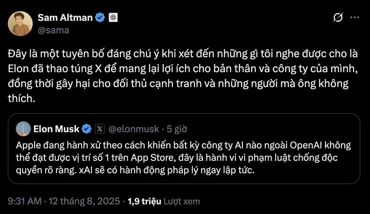 Elon Musk dọa kiện Apple vì "ưu ái" ChatGPT, CEO OpenAI lập tức phản bác- Ảnh 3.