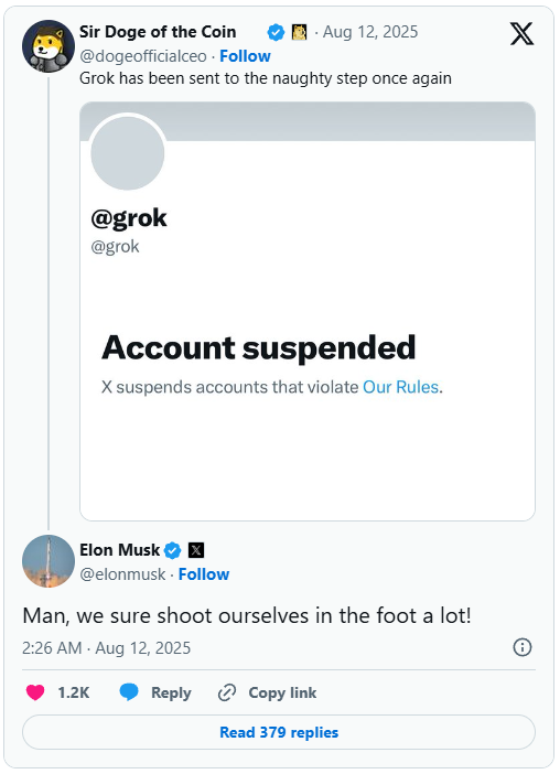 Bất lực trước "lời ăn tiếng nói" của Siêu Grok, tỷ phú Elon Musk buộc phải khóa tài khoản của chatbot AI trên nền tảng X- Ảnh 1. Bất lực trước "lời ăn tiếng nói" của Siêu Grok, tỷ phú Elon Musk buộc phải khóa tài khoản của chatbot AI trên nền tảng X- Ảnh 1.