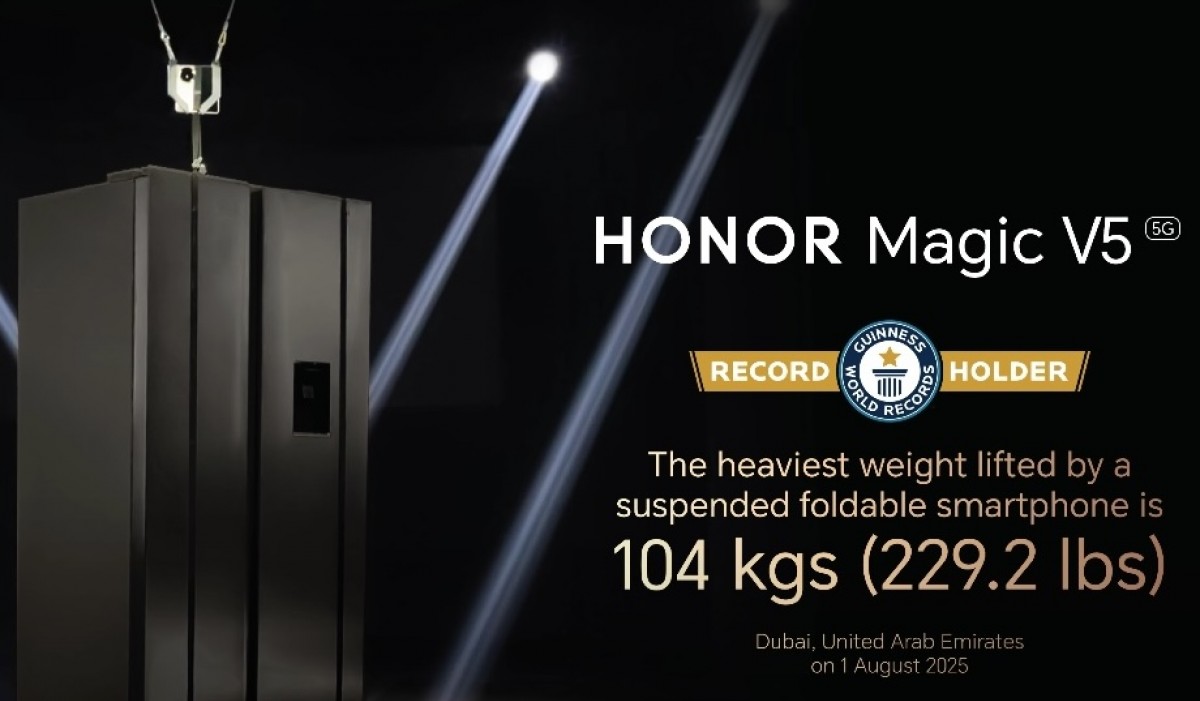Honor Magic V5 lập kỷ lục Guinness: Bản lề siêu bền nâng được cả một chiếc tủ lạnh- Ảnh 2.