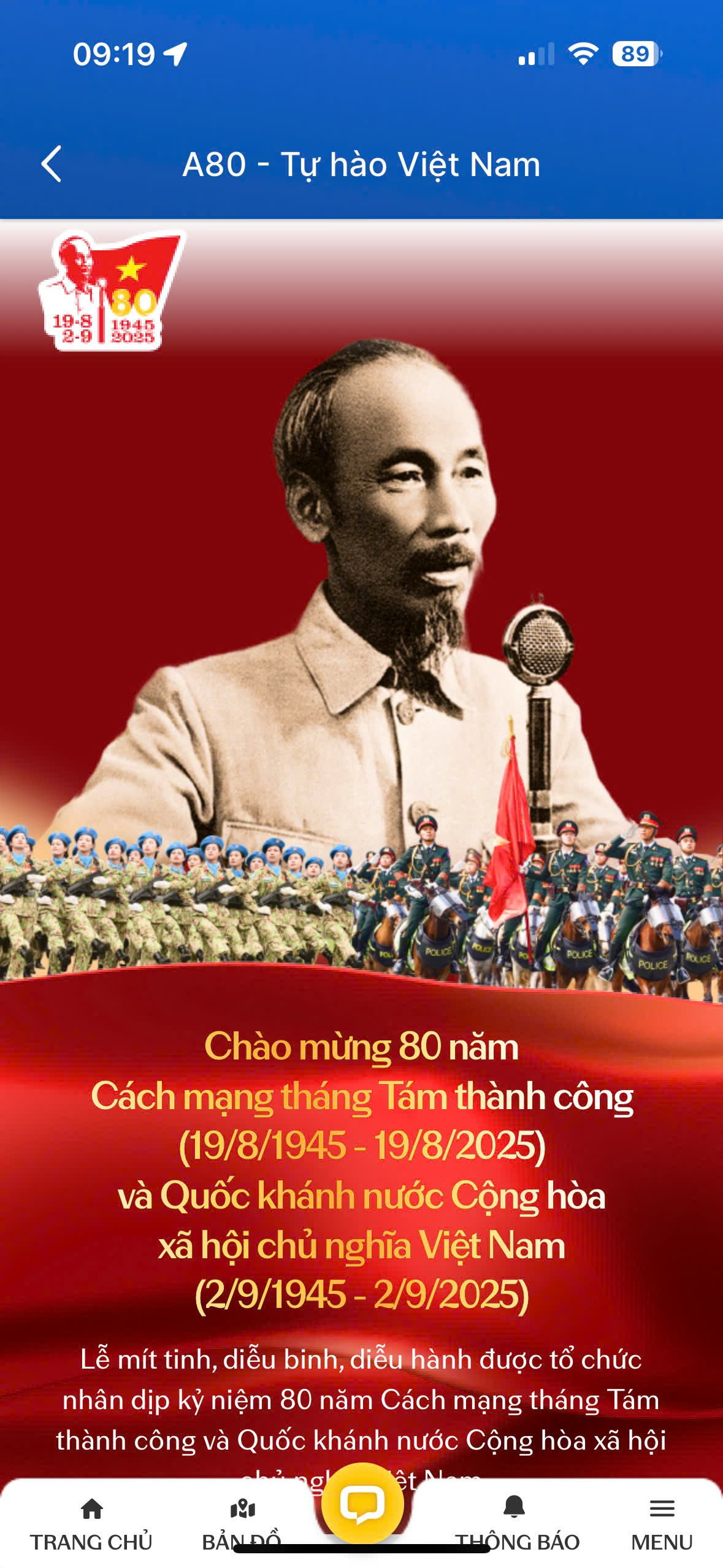 Từ 11h30 trưa nay, Hà Nội cấm đường tổng duyệt diễu binh: Chỉ cần thao tác sau, người dân có thể cập nhật đường cấm theo từng phút ngay trên điện thoại- Ảnh 3. Từ 11h30 trưa nay, Hà Nội cấm đường tổng duyệt diễu binh: Chỉ cần thao tác sau, người dân có thể cập nhật đường cấm theo từng phút ngay trên điện thoại- Ảnh 3.