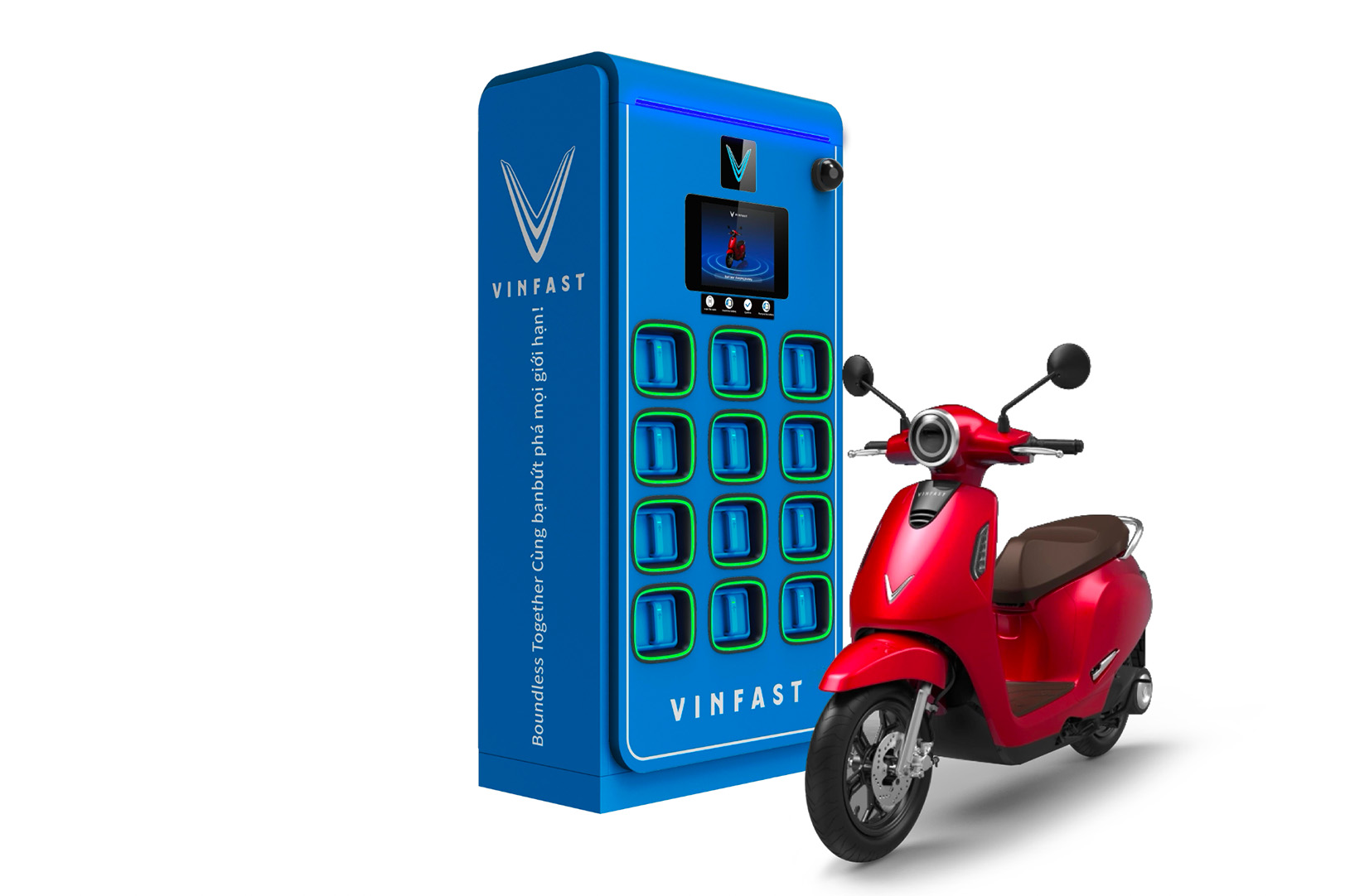 Nóng: VinFast lần đầu công bố mô hình xe máy điện đổi pin, sẽ lắp 150.000 trạm trên cả nước- Ảnh 1. Nóng: VinFast lần đầu công bố mô hình xe máy điện đổi pin, sẽ lắp 150.000 trạm trên cả nước- Ảnh 1.