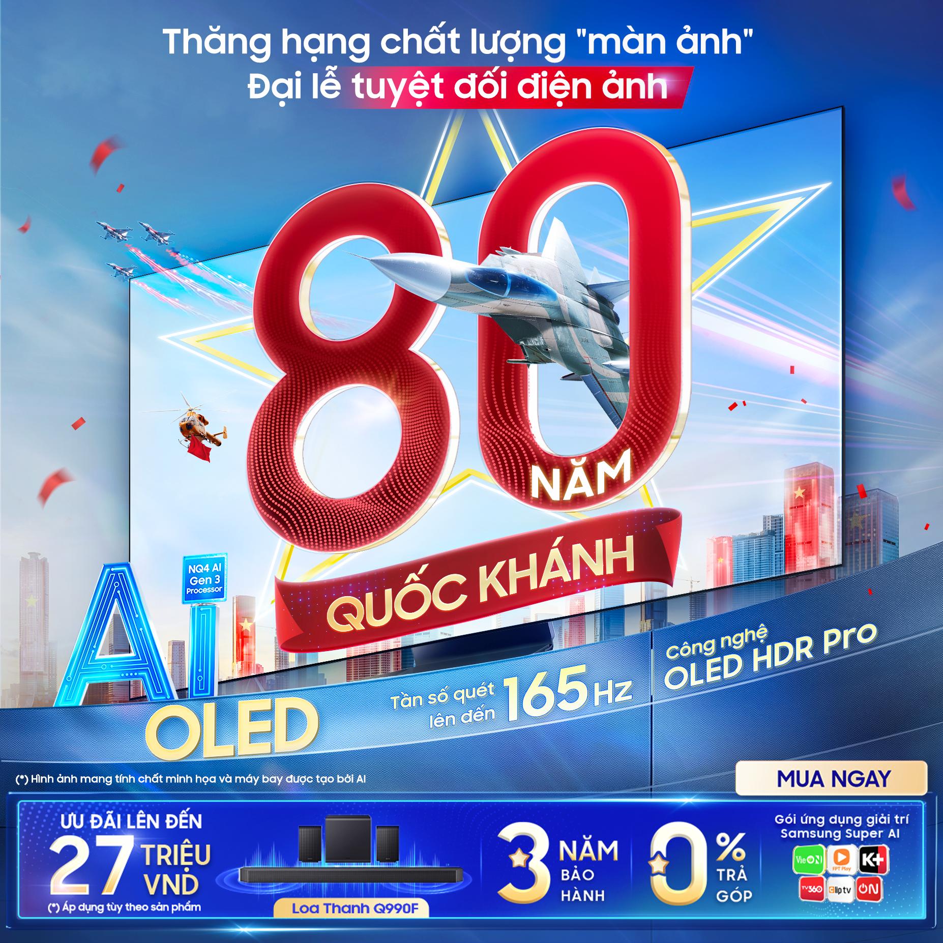 Trọn view xem diễu binh, tự hào đón Quốc khánh trên Samsung AI TV- Ảnh 4. Trọn view xem diễu binh, tự hào đón Quốc khánh trên Samsung AI TV- Ảnh 4.