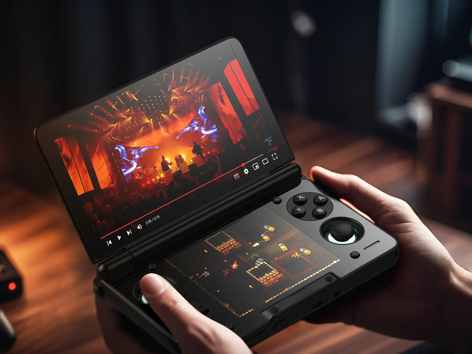 Máy chơi game màn OLED kép, dùng chip Snapdragon, giả lập được Nintendo Switch, giá từ 6.5 triệu- Ảnh 1. Máy chơi game màn OLED kép, dùng chip Snapdragon, giả lập được Nintendo Switch, giá từ 6.5 triệu- Ảnh 1.