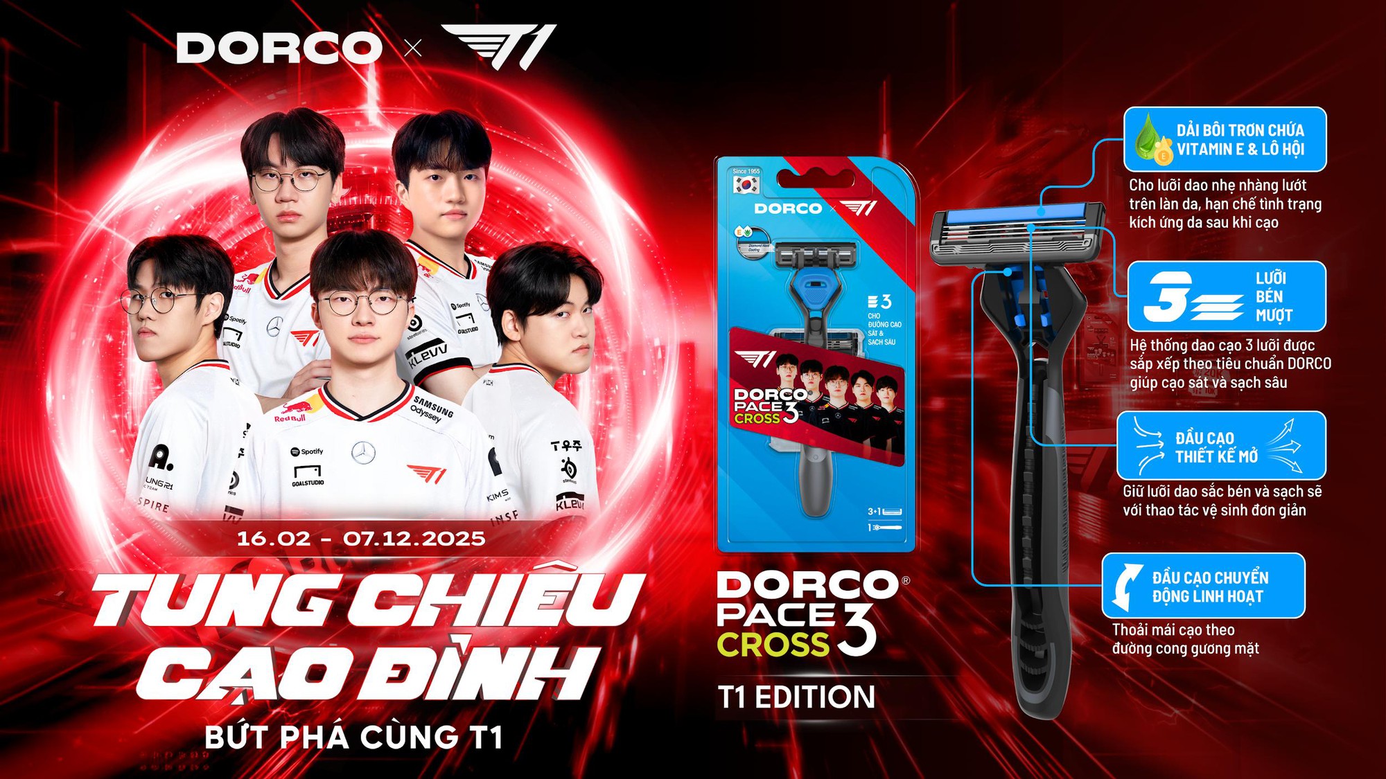 DORCO x T1: Dao cạo râu “chân ái” cho game thủ- Ảnh 3. DORCO x T1: Dao cạo râu “chân ái” cho game thủ- Ảnh 3.