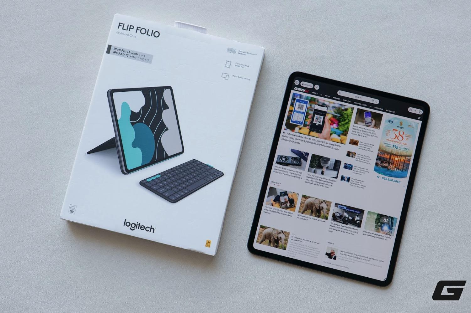 Trải nghiệm Logitech Flip Folio: Một trong những bao da kiêm bàn phím rời độc đáo nhất dành cho iPad- Ảnh 2. Trải nghiệm Logitech Flip Folio: Một trong những bao da kiêm bàn phím rời độc đáo nhất dành cho iPad- Ảnh 2.