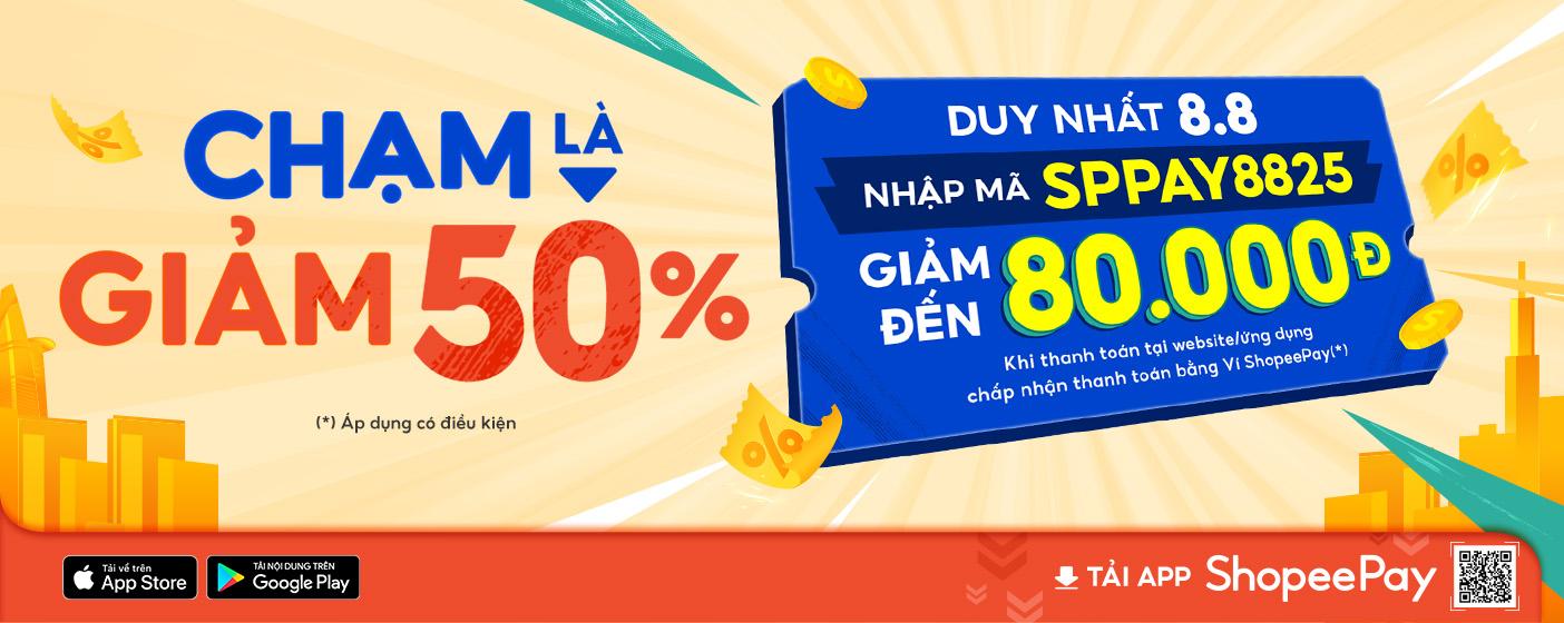 Chạm là giảm, ứng dụng ShopeePay tặng ưu đãi 50% cho các giao dịch thanh toán trong ngày 8.8- Ảnh 1.