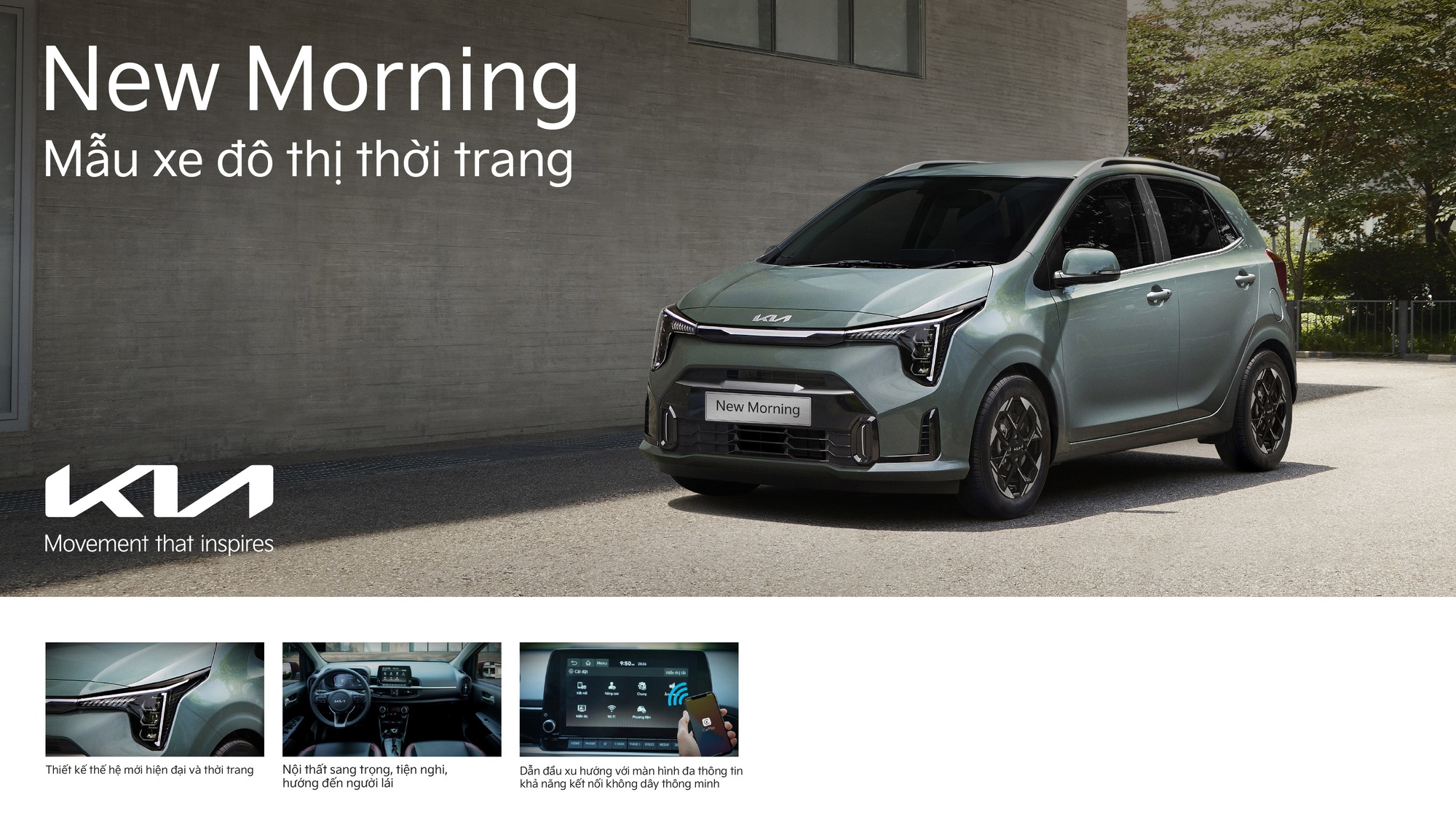 Kia Morning 2025 về đại lý trước khi ra mắt: Đèn LED như Carnival, cụm màn hình lớn, CarPlay không dây, 'phả hơi nóng' lên Wigo, i10- Ảnh 4.