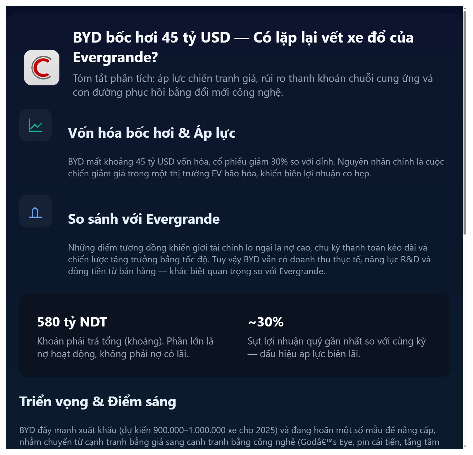 Chuyện gì đang xảy ra với BYD: Vốn hóa bốc hơi 45 tỷ USD chỉ trong vài tháng, vị thế 'vua xe điện' Trung Quốc lung lay- Ảnh 2. Chuyện gì đang xảy ra với BYD: Vốn hóa bốc hơi 45 tỷ USD chỉ trong vài tháng, vị thế 'vua xe điện' Trung Quốc lung lay- Ảnh 2.