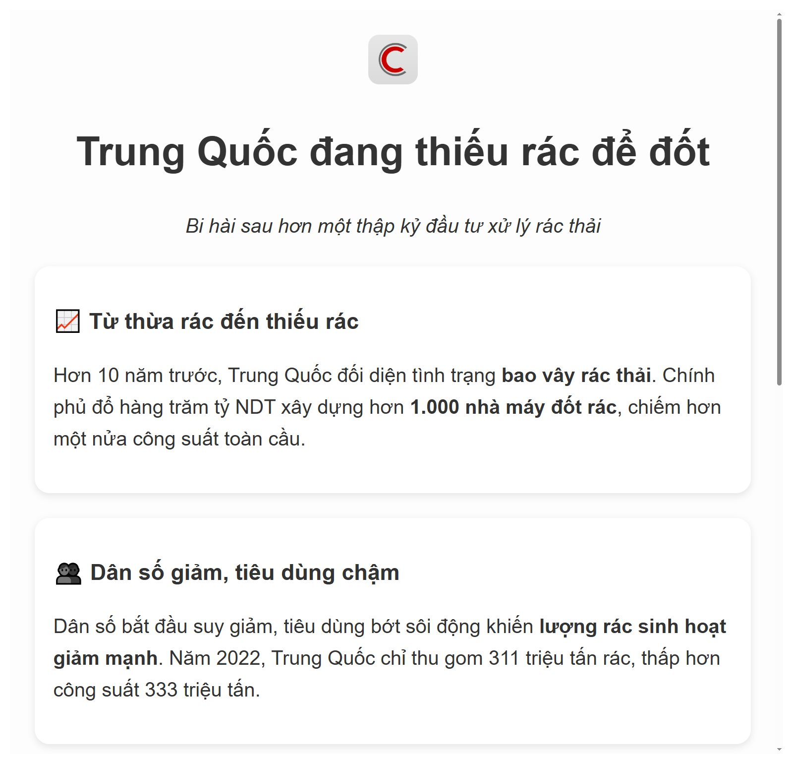 Trung Quốc đang ‘thiếu rác’: Bi hài câu chuyện 10 năm xử lý rác thải đô thị của nền kinh tế số 1 Châu Á, chiếm hơn một nửa công suất đốt chất thải toàn cầu- Ảnh 2.