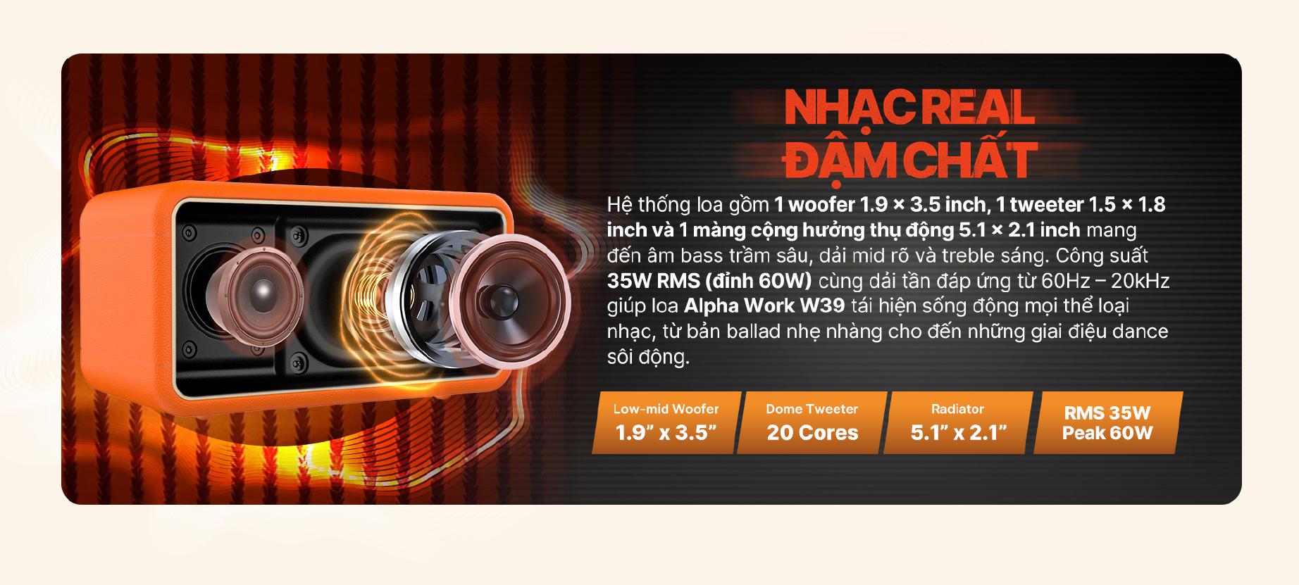 Ra mắt loa Alpha Work W39: nâng cấp âm thanh, công suất 35W, giá 1,99 triệu- Ảnh 2.