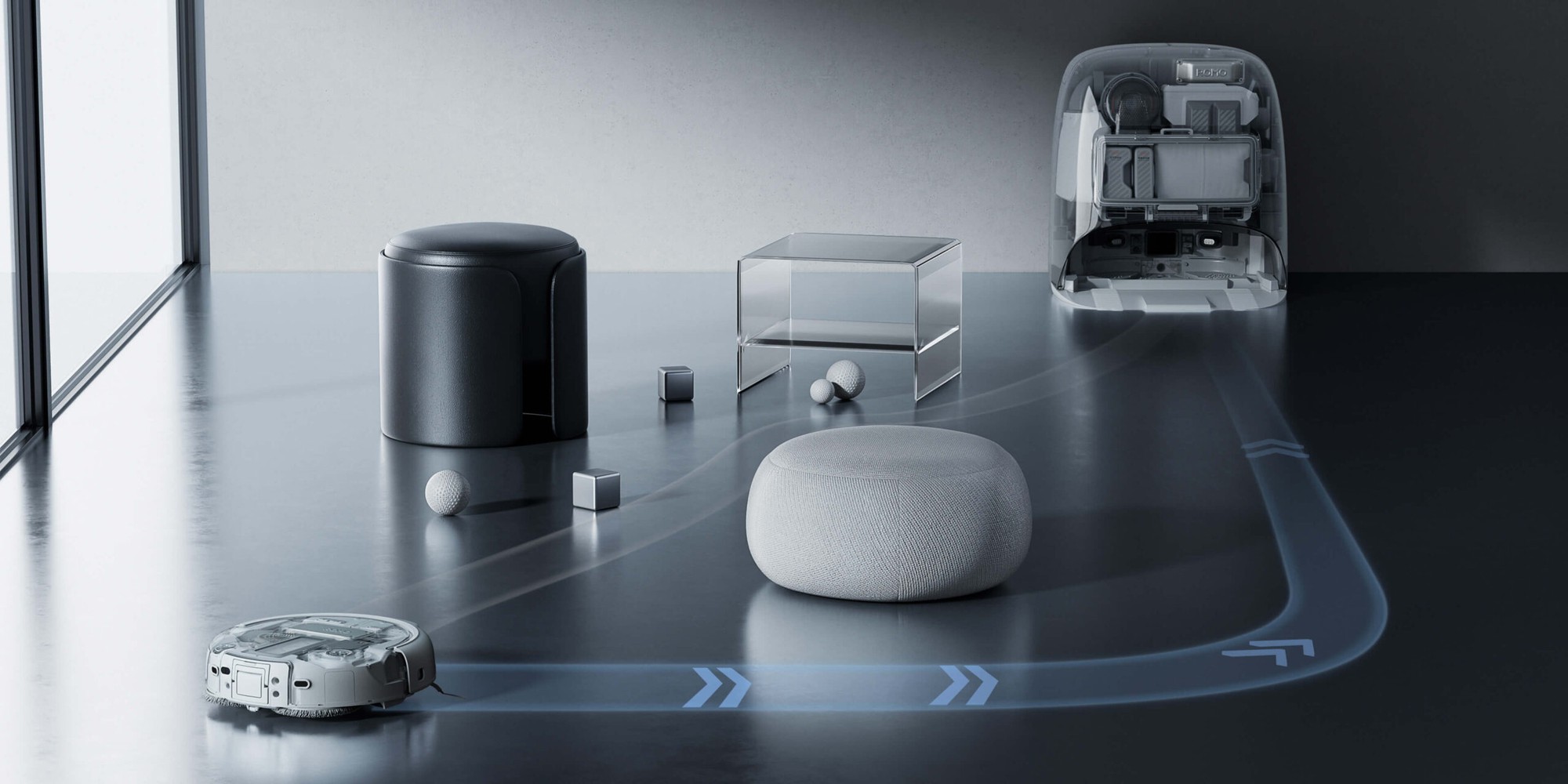 DJI đổi gió làm robot hút bụi: Dock sạc trong suốt, tự giặt sấy, hút mạnh tận 25kPa, né được sợi cáp sạc chỉ 2mm- Ảnh 3.