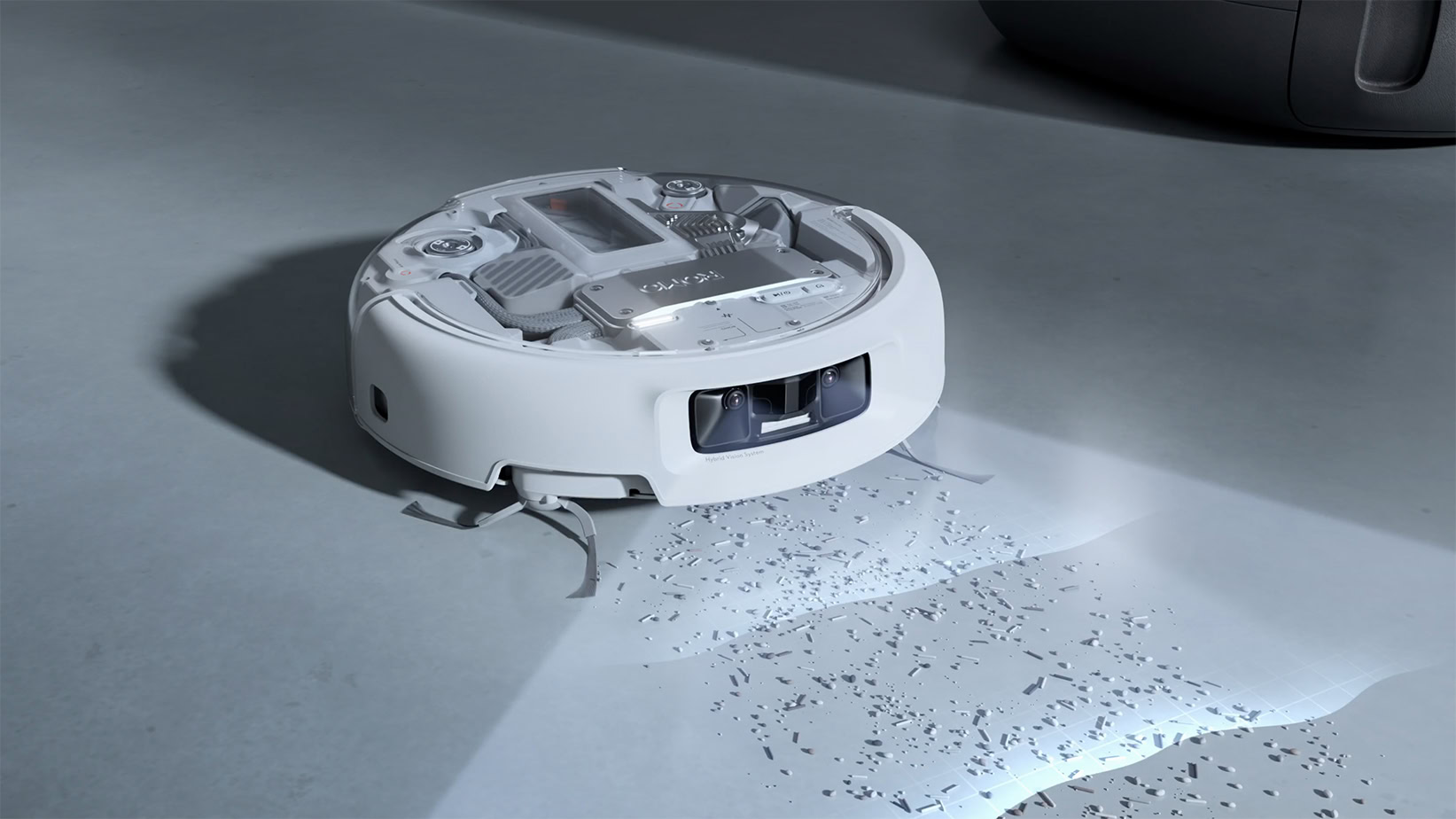 DJI đổi gió làm robot hút bụi: Dock sạc trong suốt, tự giặt sấy, hút mạnh tận 25kPa, né được sợi cáp sạc chỉ 2mm- Ảnh 4.