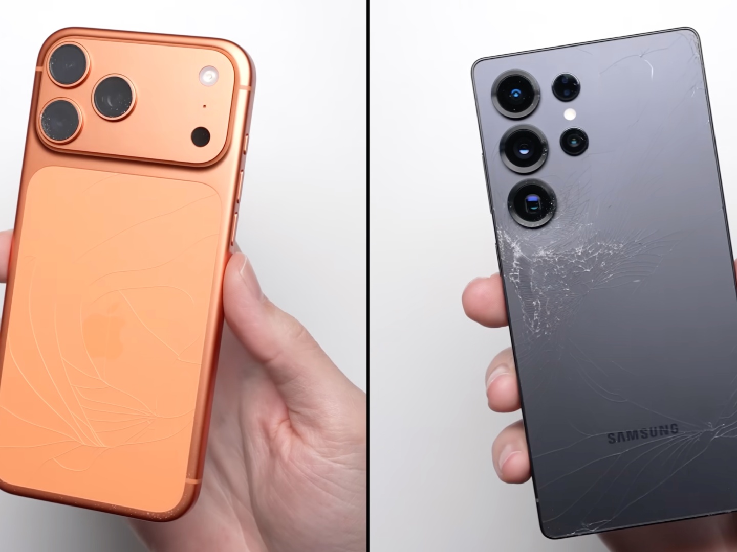 Drop test iPhone 17 Pro Max với Galaxy S25 Ultra để thấy khung nhôm mới và titan khác nhau đến mức nào- Ảnh 2.