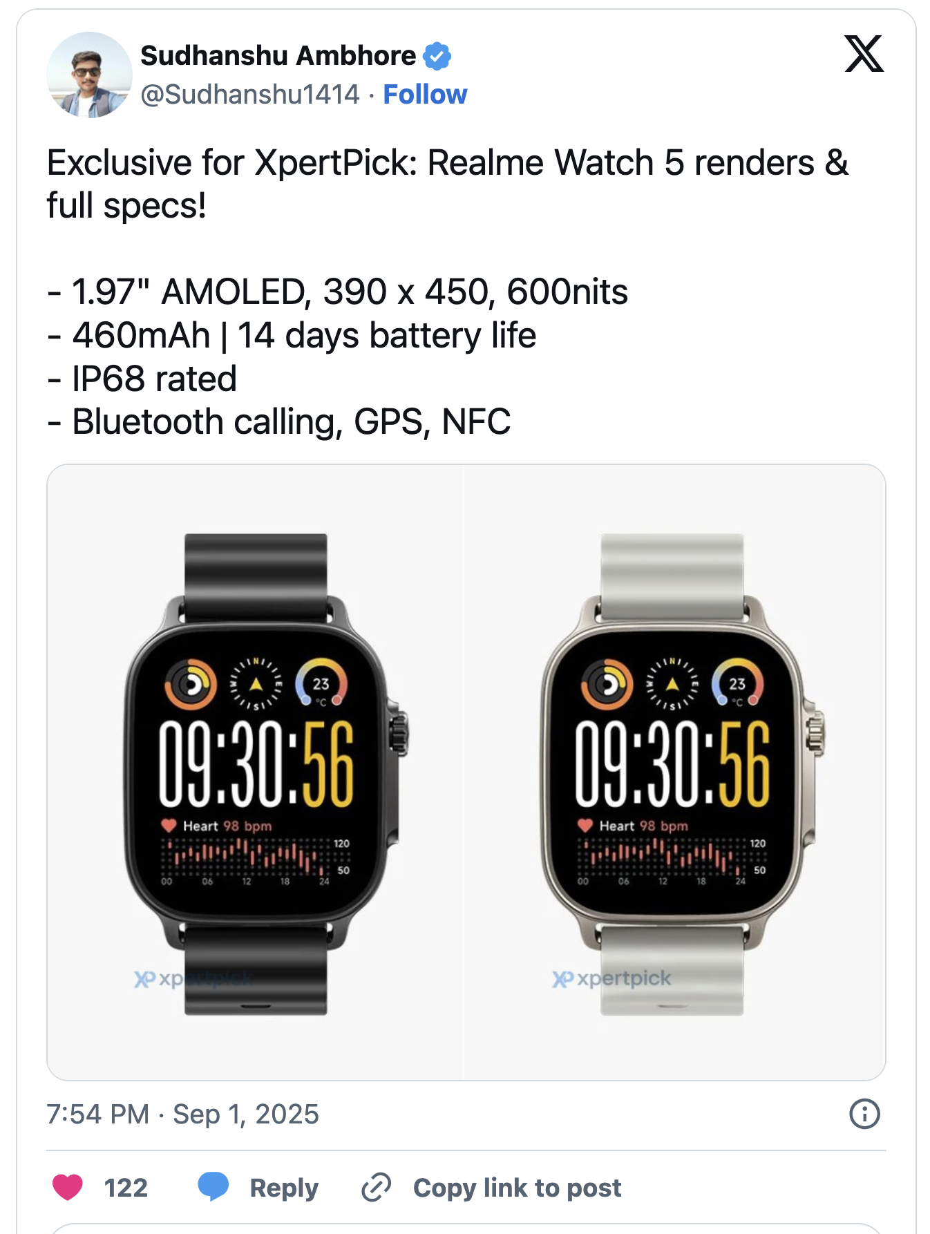 Smartwatch quốc dân Realme Watch 5 lộ diện: Màn to, pin nửa tháng, theo dõi hiệu suất game, đẹp như Apple Watch Ultra- Ảnh 1. Smartwatch quốc dân Realme Watch 5 lộ diện: Màn to, pin nửa tháng, theo dõi hiệu suất game, đẹp như Apple Watch Ultra- Ảnh 1.