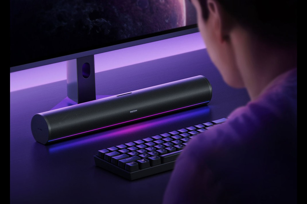 Xiaomi ra mắt loa thanh Redmi cho PC: 3 kết nối, có đèn RBG, đủ dùng trong phòng nhỏ, giá 1.37 triệu- Ảnh 1. Xiaomi ra mắt loa thanh Redmi cho PC: 3 kết nối, có đèn RBG, đủ dùng trong phòng nhỏ, giá 1.37 triệu- Ảnh 1.