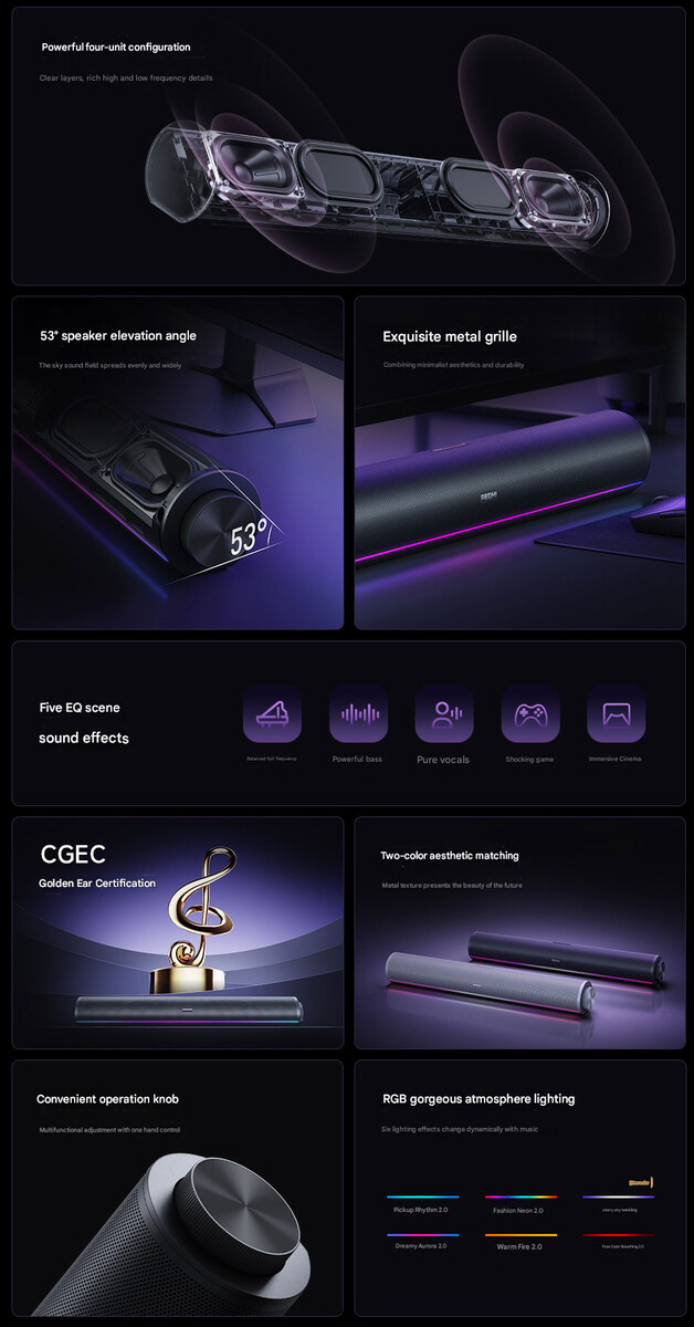 Xiaomi ra mắt loa thanh Redmi cho PC: 3 kết nối, có đèn RBG, đủ dùng trong phòng nhỏ, giá 1.37 triệu- Ảnh 2. Xiaomi ra mắt loa thanh Redmi cho PC: 3 kết nối, có đèn RBG, đủ dùng trong phòng nhỏ, giá 1.37 triệu- Ảnh 2.