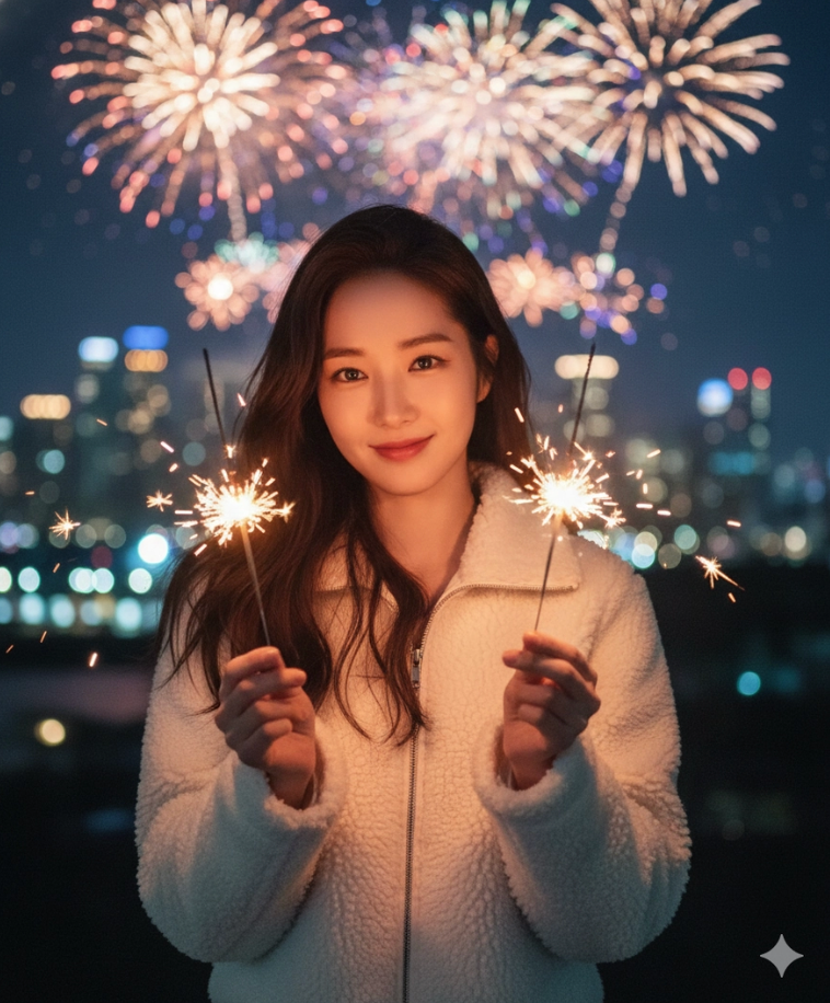 Hướng dẫn c&aacute;ch tạo ảnh chụp c&ugrave;ng ph&aacute;o hoa đ&oacute;n năm mới bằng Gemini AI- Ảnh 2.